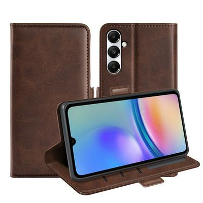 For Samsung Galaxy A05S Double Buckle Wallet Style Folio Flip Leather Case with Stand and Card Slots Function