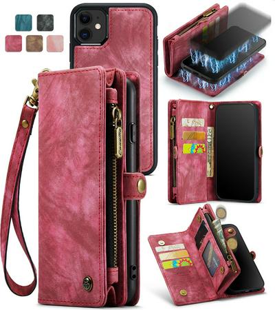 CASEME 008 Series Detachable 2-in-1 Wallet Split Leather Mobile Casing for iPhone 11