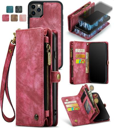 CASEME 008 Series Detachable 2-in-1 Wallet Split Leather Mobile Casing for iPhone 11 Pro Max