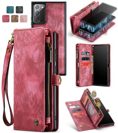 CASEME 008 Series Detachable 2-in-1 Wallet Split Leather Mobile Casing for Samsung Galaxy Note 20