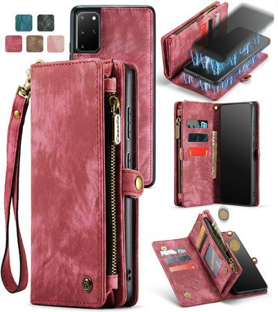 CASEME 008 Series Detachable 2-in-1 Wallet Split Leather Mobile Casing for Samsung Galaxy S20 Plus