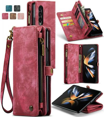 CASEME 008 Series Detachable 2-in-1 Wallet Split Leather Mobile Casing for Samsung Galaxy Z Fold4