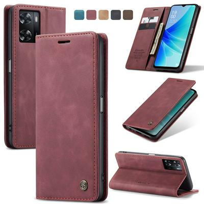 CASEME 013 Series for Oppo A57/A57S/A57E/A77/A77S/OnePlus Nord N20 SE 4G Wallet PU Leather Case Foldable Stand Magnetic Auto-absorbed Flip Cover