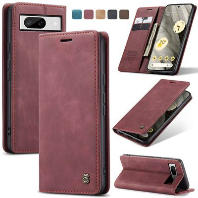 CASEME 013 Series for Google Pixel 8 Wallet PU Leather Case Foldable Stand Magnetic Auto-absorbed Flip Cover
