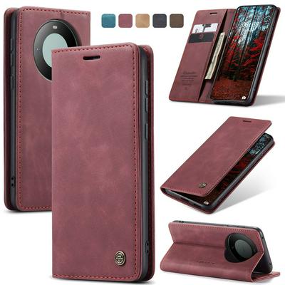 CASEME 013 Series for Huawei Mate 60 Wallet PU Leather Case Foldable Stand Magnetic Auto-absorbed Flip Cover