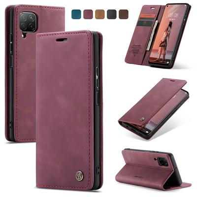 CASEME 013 Series for Huawei P40 Lite Wallet PU Leather Case Foldable Stand Magnetic Auto-absorbed Flip Cover