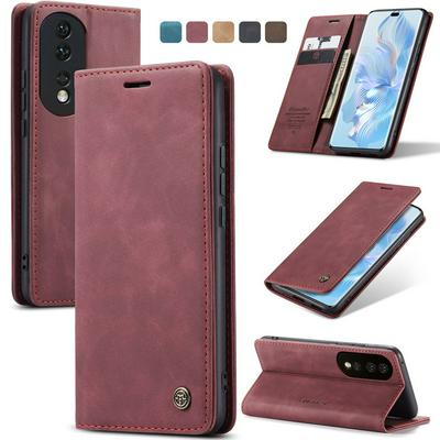 CASEME 013 Series for Honor 80 Pro Wallet PU Leather Case Foldable Stand Magnetic Auto-absorbed Flip Cover