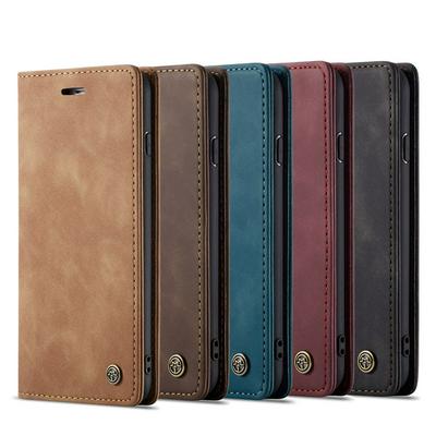 CASEME 013 Series for iPhone 6 Plus / 7 Plus / 8 Plus Wallet PU Leather Case Foldable Stand Magnetic Auto-absorbed Flip Cover