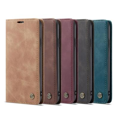 CASEME 013 Series for iPhone Xs Max Wallet PU Leather Case Foldable Stand Magnetic Auto-absorbed Flip Cover