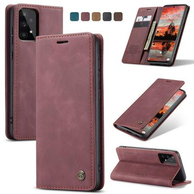 CASEME 013 Series for Samsung Galaxy A33 5G Wallet PU Leather Case Foldable Stand Magnetic Auto-absorbed Flip Cover