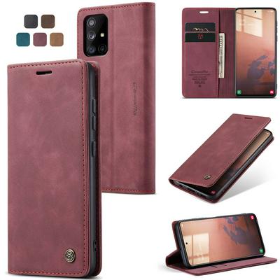 CASEME 013 Series for Samsung Galaxy A51 4G / M04S Wallet PU Leather Case Foldable Stand Magnetic Auto-absorbed Flip Cover
