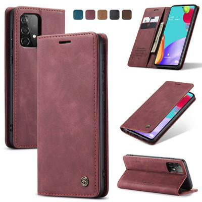 CASEME 013 Series for Samsung Galaxy A52 / A52S 5G Wallet PU Leather Case Foldable Stand Magnetic Auto-absorbed Flip Cover