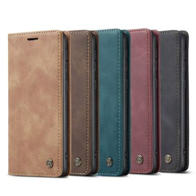 CASEME 013 Series for Samsung Galaxy M30S / M21 / F41 / M21S Wallet PU Leather Case Foldable Stand Magnetic Auto-absorbed Flip Cover