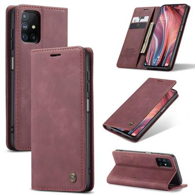 CASEME 013 Series for Samsung Galaxy M51 Wallet PU Leather Case Foldable Stand Magnetic Auto-absorbed Flip Cover