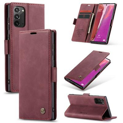 CASEME 013 Series for Samsung Galaxy Note 20 Wallet PU Leather Case Foldable Stand Magnetic Auto-absorbed Flip Cover