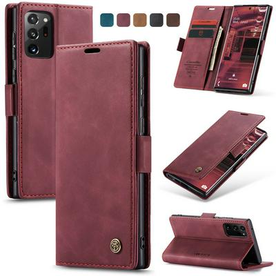 CASEME 013 Series for Samsung Galaxy Note 20 Ultra Wallet PU Leather Case Foldable Stand Magnetic Auto-absorbed Flip Cover