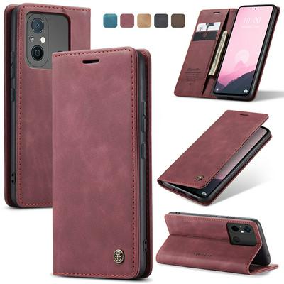 CASEME 013 Series for Xiaomi Redmi 11A/12C Wallet PU Leather Case Foldable Stand Magnetic Auto-absorbed Flip Cover