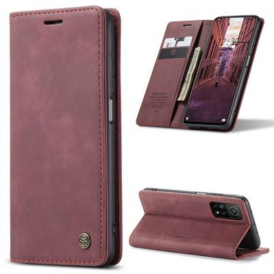 CASEME 013 Series for Xiaomi 10T / 10T Pro / Redmi 30S / Redmi K30S Wallet PU Leather Case Foldable Stand Magnetic Auto-absorbed Flip Cover