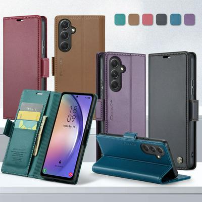 CASEME 023 Series For Samsung Galaxy A54 RFID Blocking Leather Case Wallet Stand Phone Cover