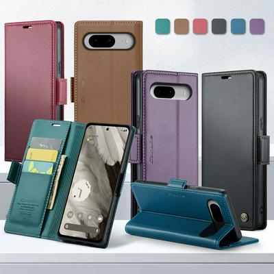 CASEME 023 Series For Google Pixel 8 RFID Blocking Leather Case Wallet Stand Phone Cover