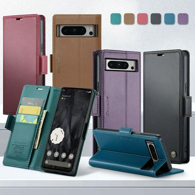 CASEME 023 Series For Google Pixel 8 Pro RFID Blocking Leather Case Wallet Stand Phone Cover