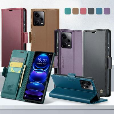 CASEME 023 Series For Xiaomi Redmi Note 12 Pro / Poco X5 Pro 5G RFID Blocking Leather Case Wallet Stand Phone Cover