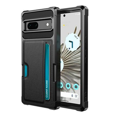 For Google Pixel 7A ZM02 Four Corners Anti-drop PU Leather Coated TPU Case Card Slot Phone Shell