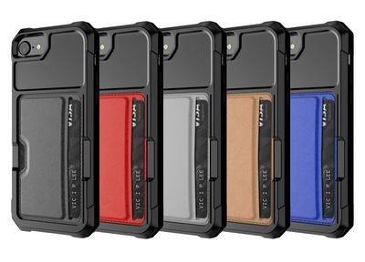 For iPhone 6/7/8/SE2/SE3 ZM02 Four Corners Anti-drop PU Leather Coated TPU Case Card Slot Phone Shell