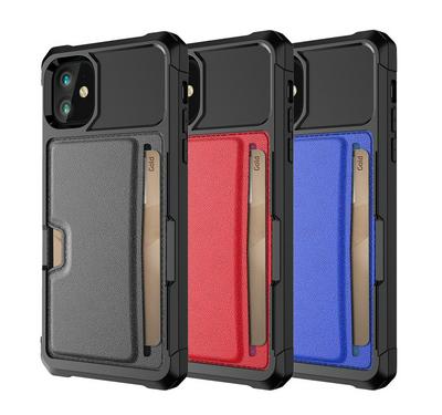 For iPhone 12 Mini ZM02 Four Corners Anti-drop PU Leather Coated TPU Case Card Slot Phone Shell