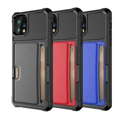 For iPhone 12 Pro ZM02 Four Corners Anti-drop PU Leather Coated TPU Case Card Slot Phone Shell