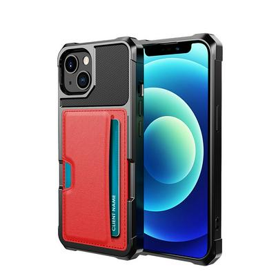 For iPhone 13 Mini ZM02 Four Corners Anti-drop PU Leather Coated TPU Case Card Slot Phone Shell