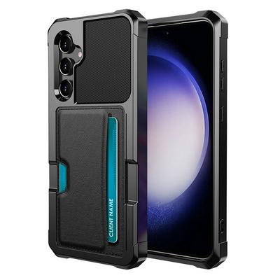 For Samsung Galaxy S23 FE ZM02 Four Corners Anti-drop PU Leather Coated TPU Case Card Slot Phone Shell