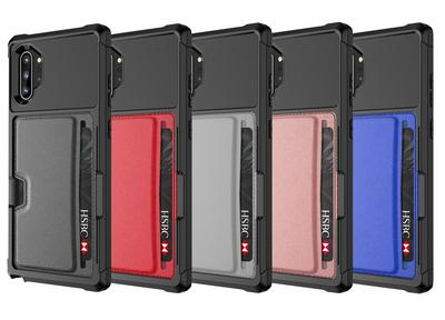 For Samsung Galaxy Note 10 Pro ZM02 Four Corners Anti-drop PU Leather Coated TPU Case Card Slot Phone Shell