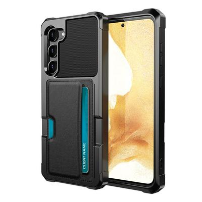 For Samsung Galaxy S23 ZM02 Four Corners Anti-drop PU Leather Coated TPU Case Card Slot Phone Shell