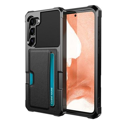 For Samsung Galaxy S23 Plus ZM02 Four Corners Anti-drop PU Leather Coated TPU Case Card Slot Phone Shell