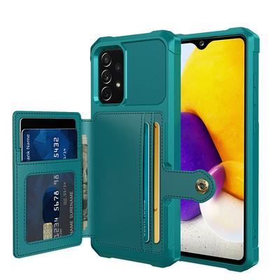 For Samsung Galaxy A33 5G ZM03 Premium Vintage Shockproof All-Inclusive Hard PC Case with Card Slot Stand Function Cover Case Magnetic Folio Closure 