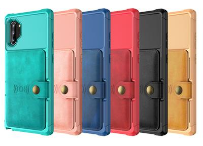 For Samsung Galaxy Note 10 Pro ZM03 Premium Vintage Shockproof All-Inclusive Hard PC Case with Card Slot Stand Function Cover Case Magnetic Folio Closure 