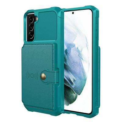 For Samsung Galaxy S21 Plus ZM03 Premium Vintage Shockproof All-Inclusive Hard PC Case with Card Slot Stand Function Cover Case Magnetic Folio Closure 