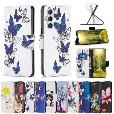 BF Pattern Printing Leather Series-2 for Samsung Galaxy S24 PU Leather Cover Stand Wallet Full Protection Inner TPU Phone Case