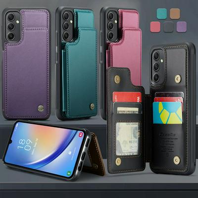 CASEME C22 Series for Samsung Galaxy A54 5G Case Glossy Phone Cover with Kickstand Card Holder