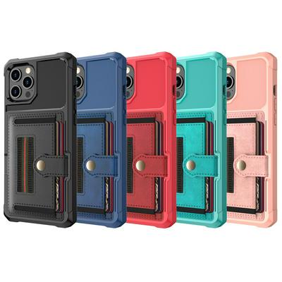 ZM06 for iPhone 14 Pro Max Anti-fall Well-protected PU Leather + TPU Card Slot Design Case with Elastic Finger Strap
