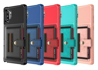 ZM06 for Samsung Galaxy Note 10 Pro Anti-fall Well-protected PU Leather + TPU Card Slot Design Case with Elastic Finger Strap