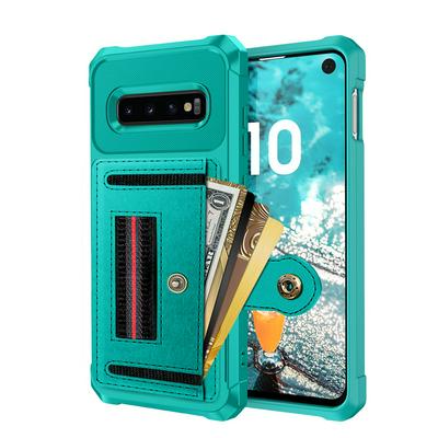 ZM06 for Samsung Galaxy S10E Anti-fall Well-protected PU Leather + TPU Card Slot Design Case with Elastic Finger Strap