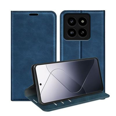 For Xiaomi 14 Pro Skin Feel Magnetic Attraction Flip Leather Wallet Case with Card Slot and Stand