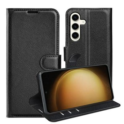 For Samsung Galaxy S24 Plus Pattern Single Folded Edge Folio Flip Leather Wallet Phone Case