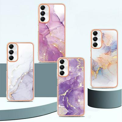 For Samsung Galaxy A05S IMD Marble Pattern Electroplated Phone Case IMD 2.0mm TPU Skin Anti-Scratch Cover