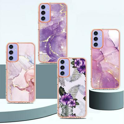 For Samsung Galaxy A15 5G IMD Marble Pattern Electroplated Phone Case IMD 2.0mm TPU Skin Anti-Scratch Cover