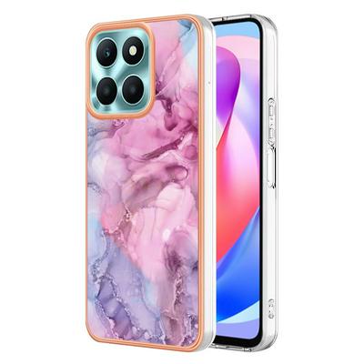 For Honor X6A IMD Marble Pattern Electroplated Phone Case IMD 2.0mm TPU Skin Anti-Scratch Cover