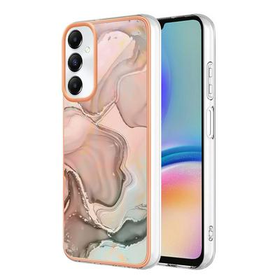 For Samsung Galaxy A05S IMD Marble Pattern Electroplated Phone Case IMD 2.0mm TPU Skin Anti-Scratch Cover