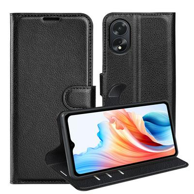 For Oppo A38 4G Pattern Single Folded Edge Folio Flip Leather Wallet Phone Case
